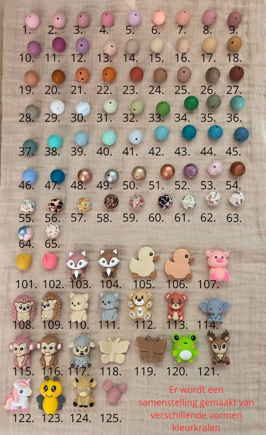 Speenkoord met naam - zelf samenstellen