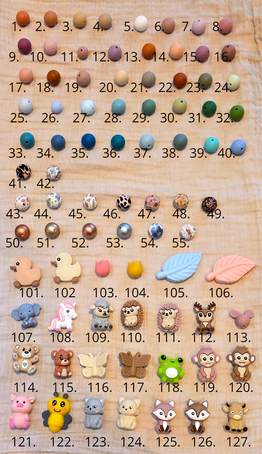 Speenkoord met naam - zelf samenstellen