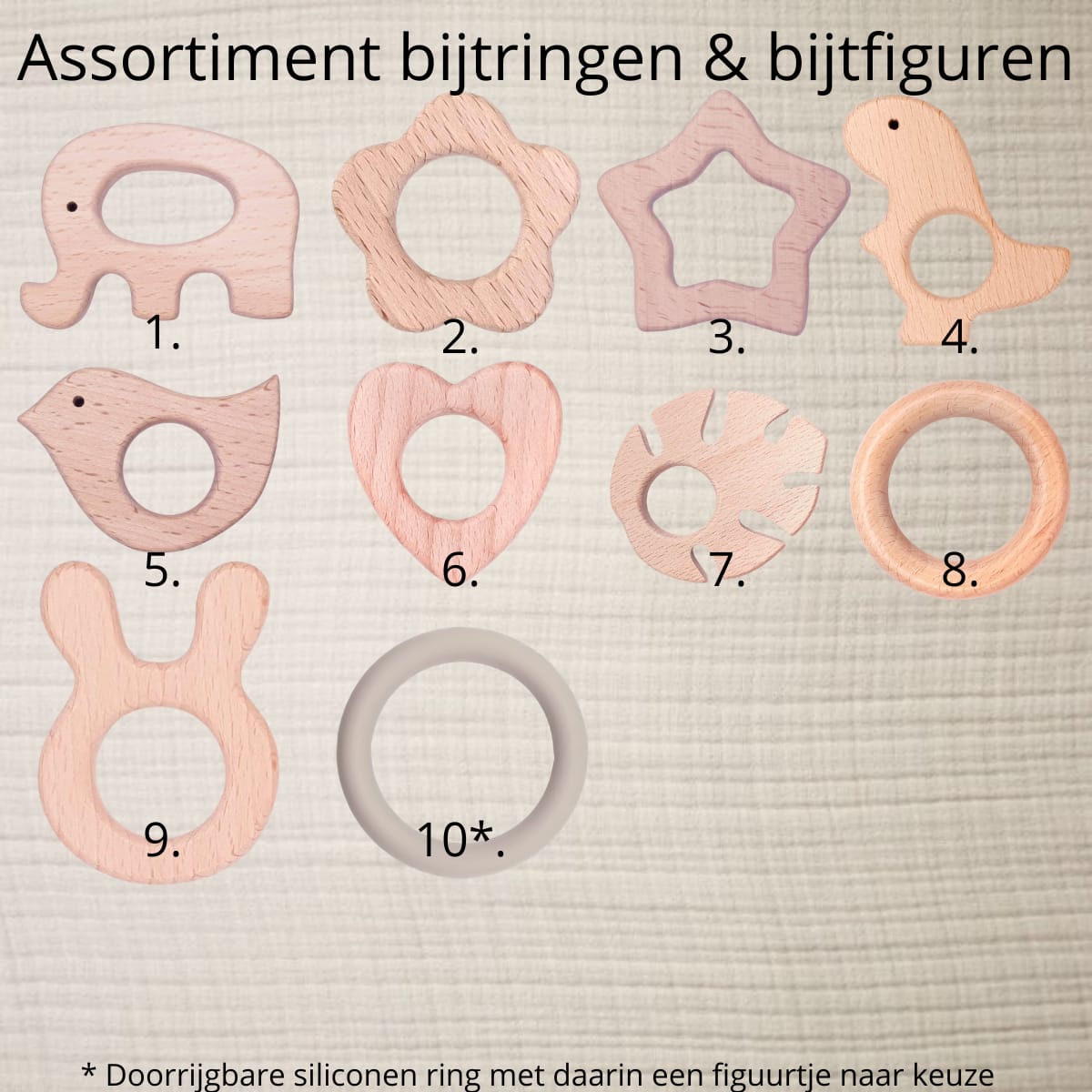 Assortiment bijtfiguren Snoezelig