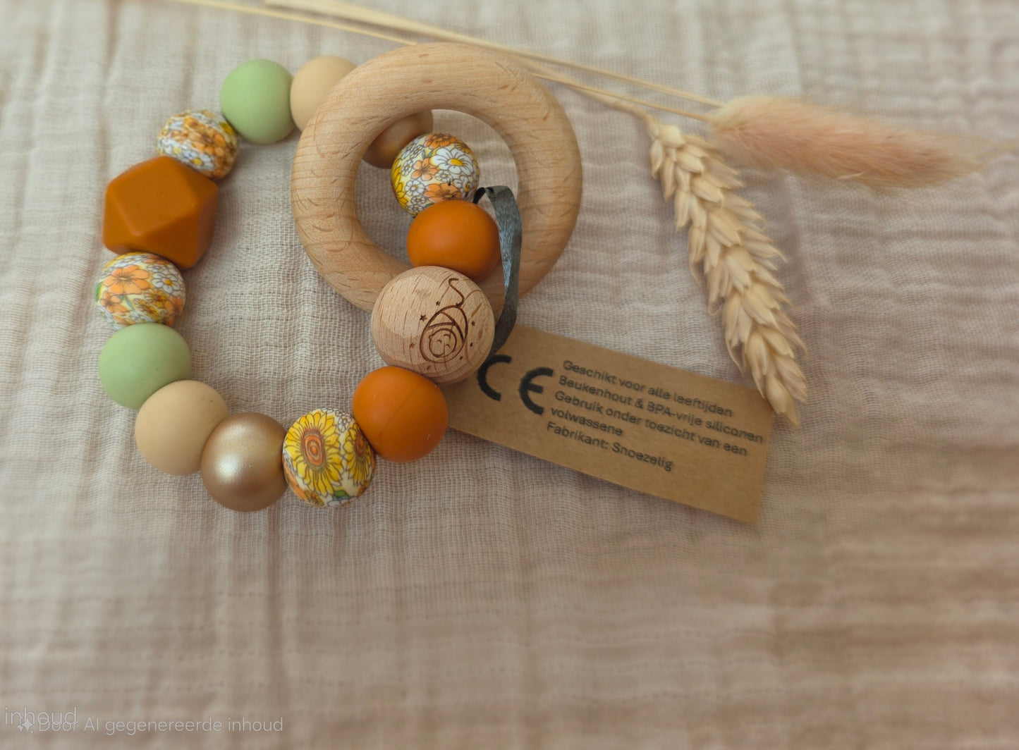 Bijtring met naam zomer Snoezelig