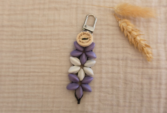 Sleutelhanger bloemen paars Snoezelig