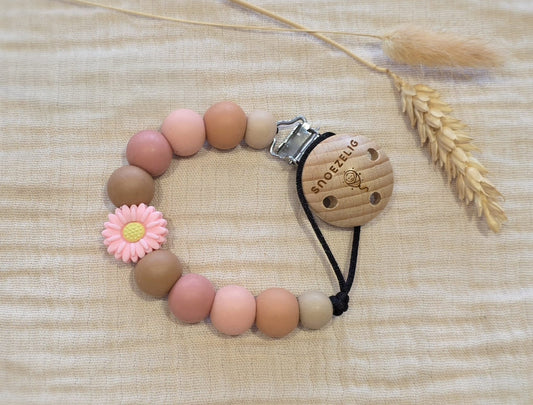 Speenkoord daisy roze Snoezelig