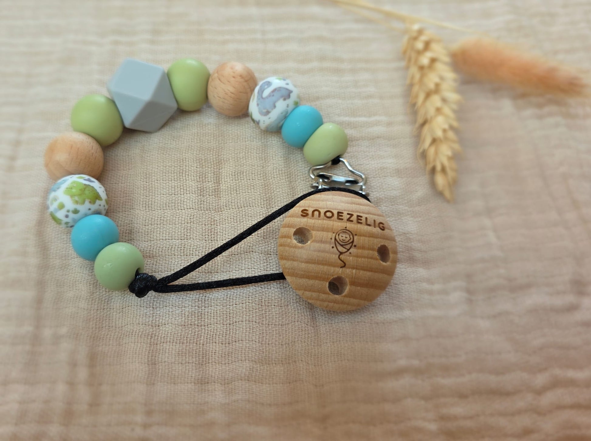 Speenkoord met naam dino Snoezelig