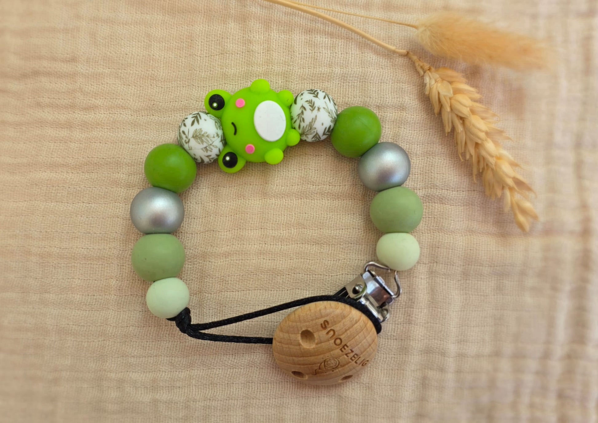 Speenkoord klein kikkertje Snoezelig