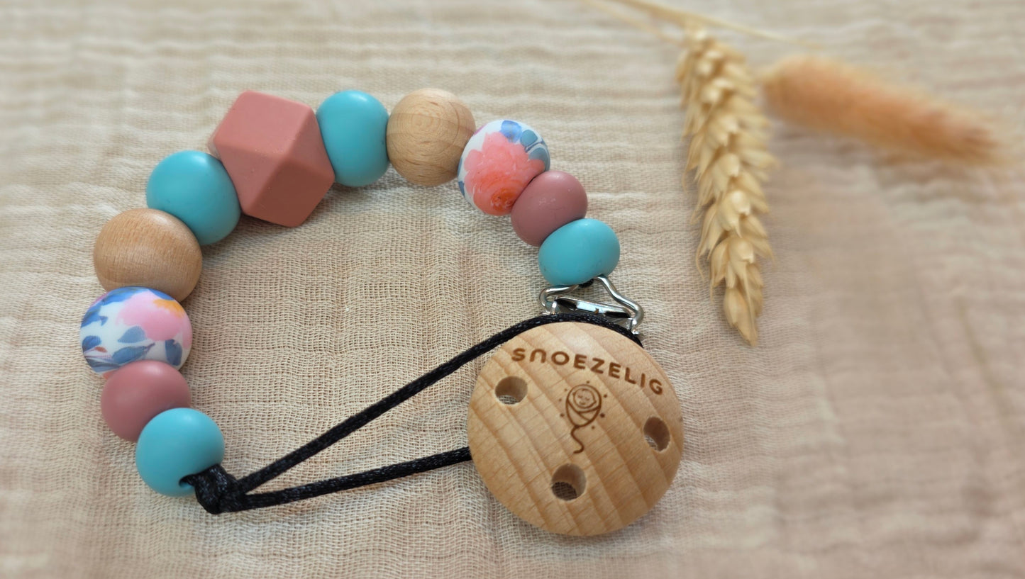 Speenkoord met naam aquarel Snoezelig