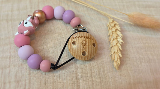 Speenkoord roze vosje Snoezelig