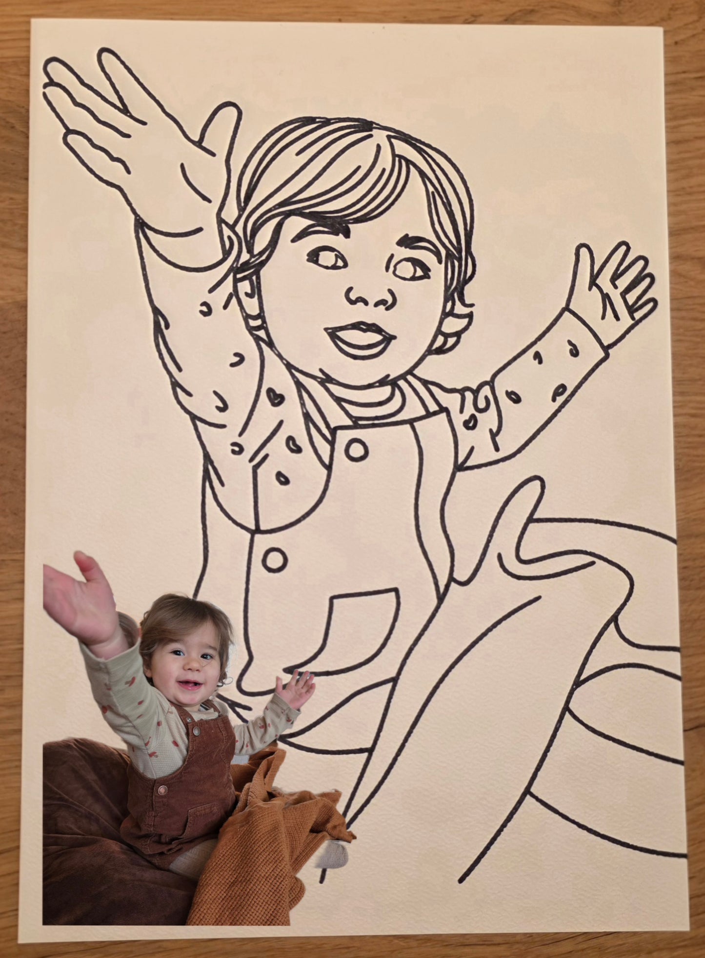 Gepersonaliseerde minimalistische lijntekening