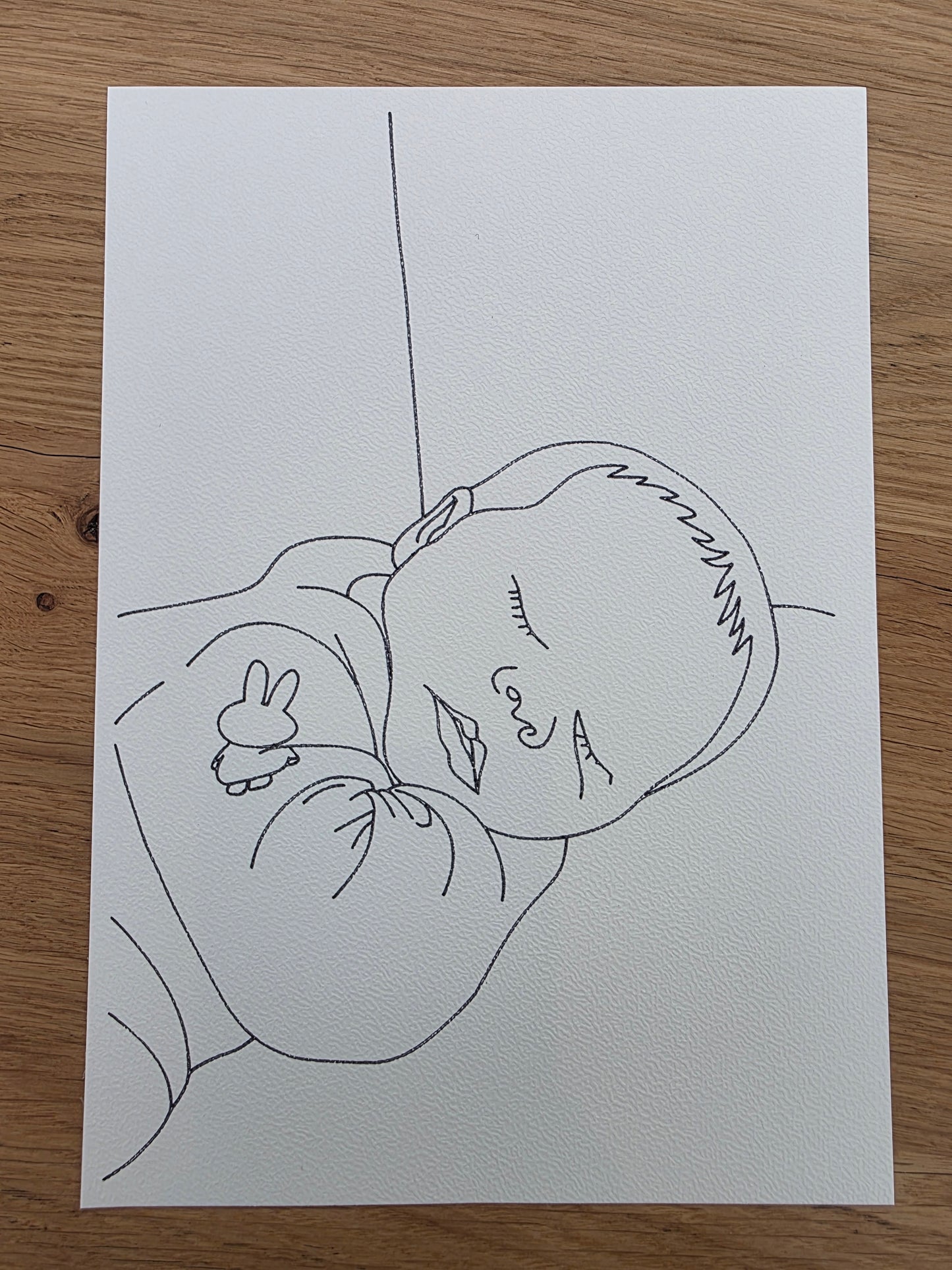 Gepersonaliseerde minimalistische lijntekening