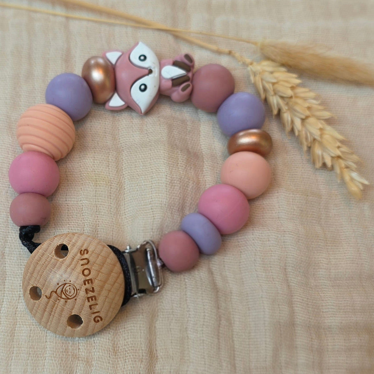 Speenkoord (met naam) • Roze Vosje