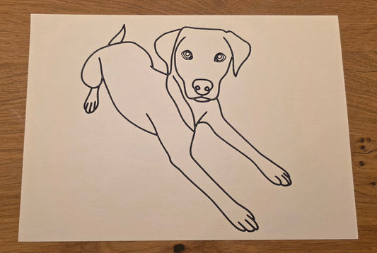 Gepersonaliseerde minimalistische lijntekening