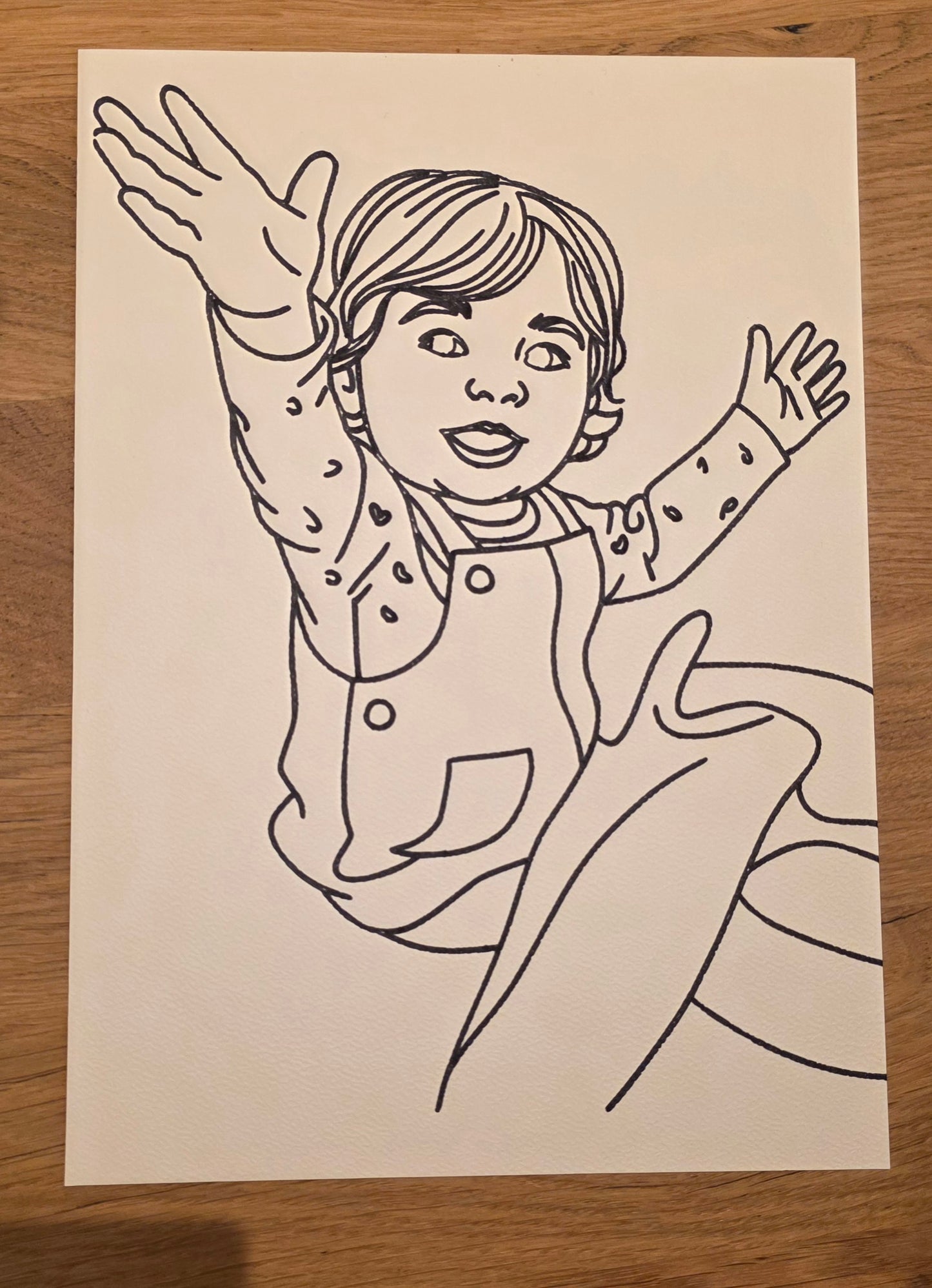 Gepersonaliseerde minimalistische lijntekening