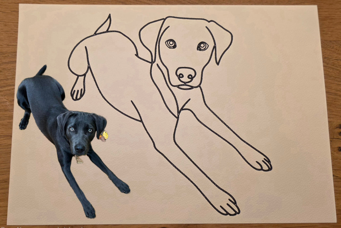 Gepersonaliseerde minimalistische lijntekening