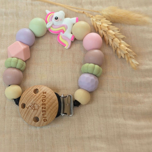 Speenkoord (met naam) • Pastel Unicorn